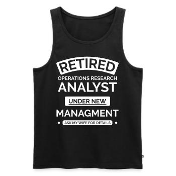 Analyste de recherche agricole à la retraite - Débardeur bio Premium Homme - noir - Devant - Michal (187cm)