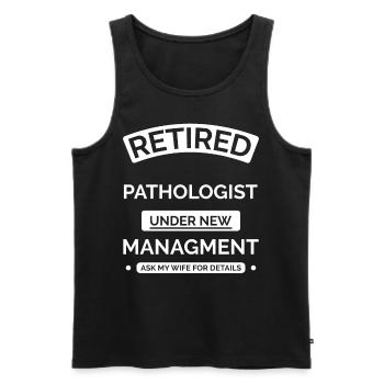 Pathologe im Ruhestand - Männer Premium Bio Tank Top - Schwarz - Vorne - AI Model Male 178 light (178cm)