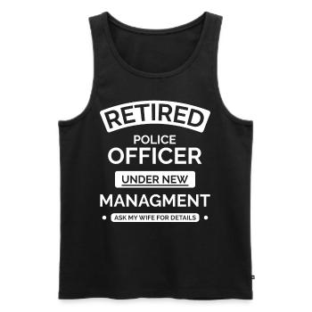 Policier Policier à la retraite - Débardeur bio Premium Homme - noir - Devant - Michal (187cm)