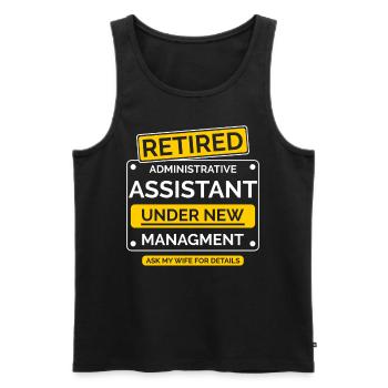 Verwaltungsassistent Ruhestand - Männer Premium Bio Tank Top - Schwarz - Vorne - Michal (187cm)