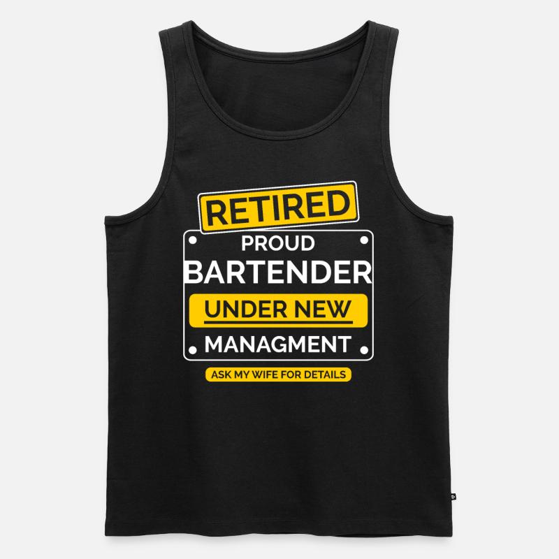 Barkeeper Ruhestand - Männer Premium Bio Tank Top - Schwarz
