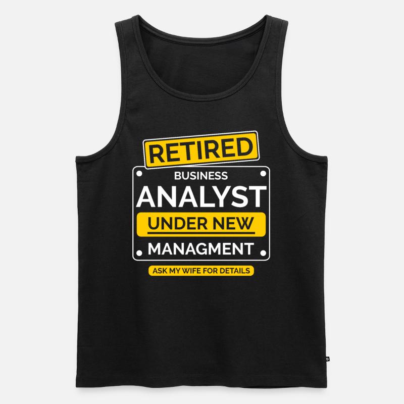 Geschäft Analytiker Ruhestand Rente - Männer Premium Bio Tank Top - Schwarz