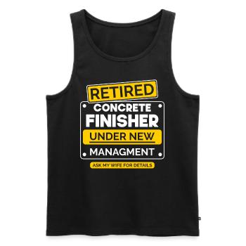 Concrete builder retirement - Men's Premium Organic Tank Top - black - Front - Michal (187cm)