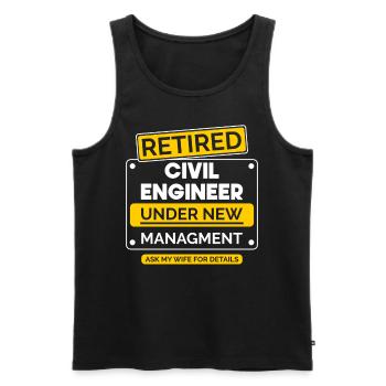 Civil Engineer Retirement - Men's Premium Organic Tank Top - black - Front - AI Model Male 178 light (178cm)