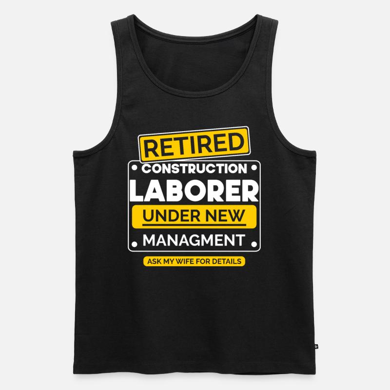 Bauhandwerker Ruhestand - Männer Premium Bio Tank Top - Schwarz