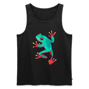 Frog Red-eyed tree frog Agalychnis Callidryas - Men's Premium Organic Tank Top - black - Front - Michal (187cm)
