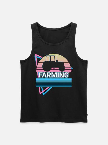 Agriculture Retro Farmer - Men's Premium Organic Tank Top - black