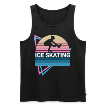 Ice Skating Retro Skating - Men's Premium Organic Tank Top - black - Front - Michal (187cm)