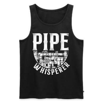 Plumbing Plumber Vintage Pipe - Männer Premium Bio Tank Top - Schwarz - Vorne - Michal (187cm)