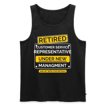 Representative Retirement Retriement - Men's Premium Organic Tank Top - black - Front - AI Model Male 178 light (178cm)