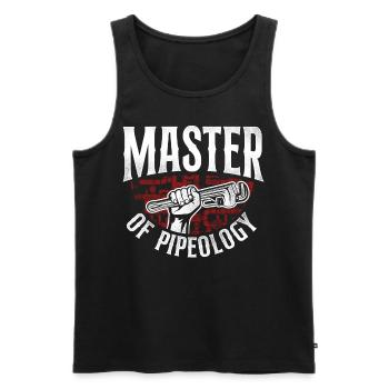 Plumbing Plumber Pun Vintage - Männer Premium Bio Tank Top - Schwarz - Vorne - Michal (187cm)