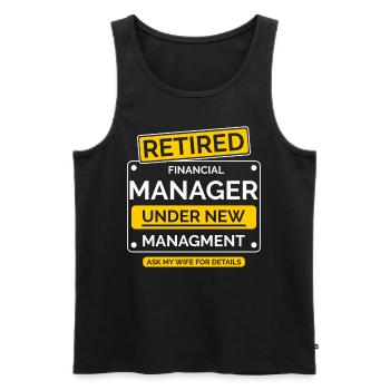 Finanzmanager Ruhestand Rente - Männer Premium Bio Tank Top - Schwarz - Vorne - Michal (187cm)
