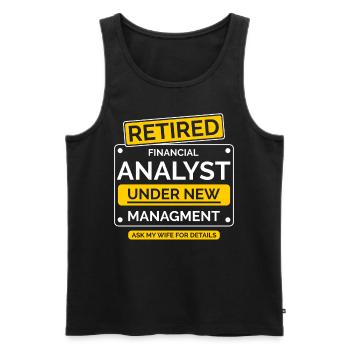 Financial Analyst Retirement Pension - Men's Premium Organic Tank Top - black - Front - Michal (187cm)