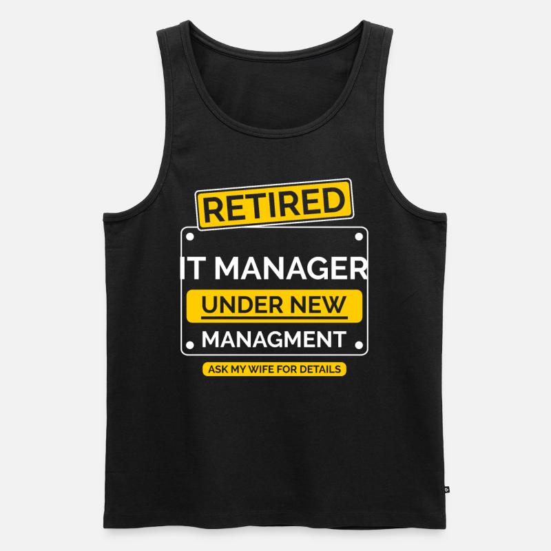 IT-Manager Ruhestand Rente - Männer Premium Bio Tank Top - Schwarz