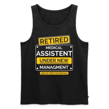 Medizinischer Assistent Ruhestand - Männer Premium Bio Tank Top - Schwarz - Vorne - AI Model Male 178 light (178cm)