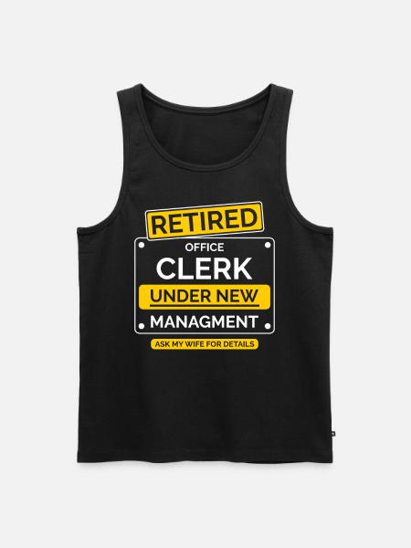 Retired office worker - Men's Premium Organic Tank Top - black