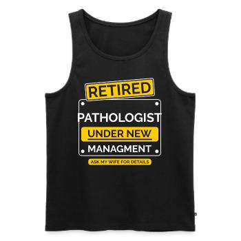 Pathologe Ruhestand Rente - Männer Premium Bio Tank Top - Schwarz - Vorne - AI Model Male 178 light (178cm)