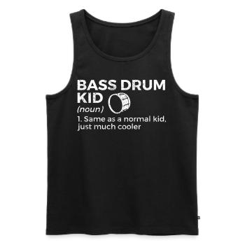 Musicien de grosse caisse - Débardeur bio Premium Homme - noir - Devant - Michal (187cm)