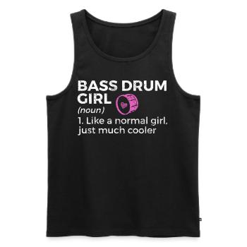 Musicien de grosse caisse - Débardeur bio Premium Homme - noir - Devant - Michal (187cm)
