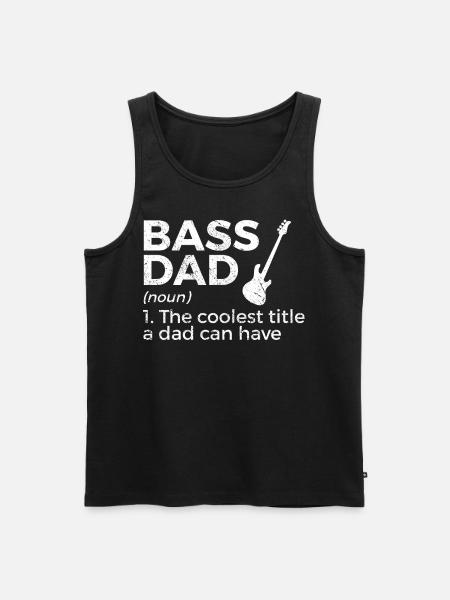 Musicien de guitare basse - Débardeur bio Premium Homme - noir