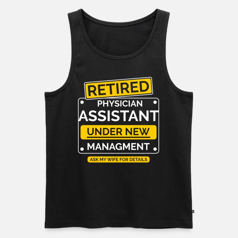 Arzthelferin Ruhestand - Männer Premium Bio Tank Top - Schwarz