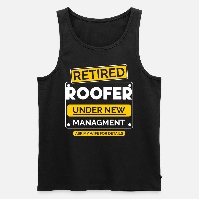 Dachdecker Ruhestand - Männer Premium Bio Tank Top - Schwarz
