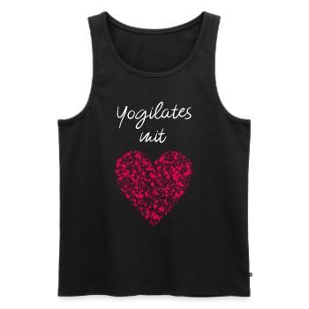 Yogilates mit Herz Fitnesskurs Fitnessstudio Yoga - Männer Premium Bio Tank Top - Schwarz - Vorne - Michal (187cm)