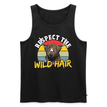 Hochlandrinder Rind Highland Rinderzucht Landwirt - Männer Premium Bio Tank Top - Schwarz - Vorne - Michal (187cm)