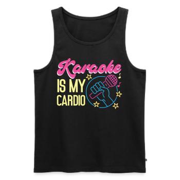 Karaoke Singer 80s Retro Karaoke - Männer Premium Bio Tank Top - Schwarz - Vorne - Michal (187cm)