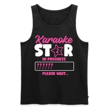 Karaoke Singer Karaoke Star In - Männer Premium Bio Tank Top - Schwarz - Vorne - Michal (187cm)