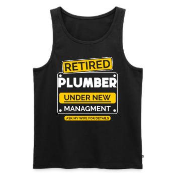 Pensionierter Klempner Rente - Männer Premium Bio Tank Top - Schwarz - Vorne - Michal (187cm)