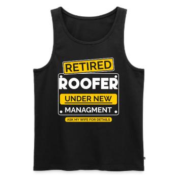 Roofer Retirement - Men's Premium Organic Tank Top - black - Front - Michal (187cm)