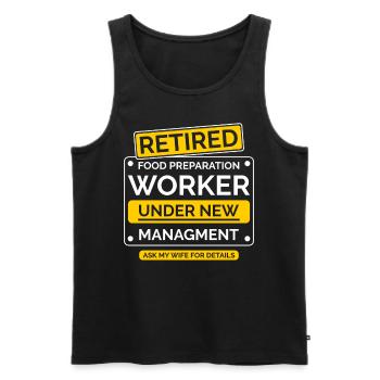 Baustelle Arbeiter Ruhestand - Männer Premium Bio Tank Top - Schwarz - Vorne - Michal (187cm)