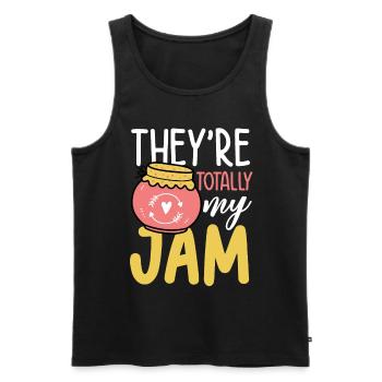 They're Totally My Jam für alle Verliebten - Männer Premium Bio Tank Top - Schwarz - Vorne - Michal (187cm)