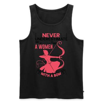 Archery Mrs. Archer - Men's Premium Organic Tank Top - black - Front - Michal (187cm)