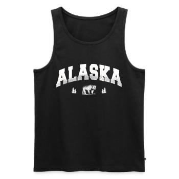Alaska Gift Enfants Hommes Femmes USA Nature Crème glacée - Débardeur bio Premium Homme - noir - Devant - AI Model Male 178 light (178cm)
