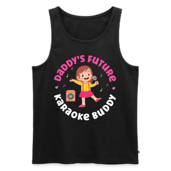 Karaoke Singer Daddy's Future - Männer Premium Bio Tank Top - Schwarz - Vorne - Michal (187cm)