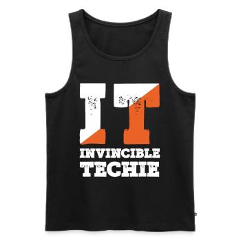 Unbesiegbarer Techie Computerprogrammierer Tech - Männer Premium Bio Tank Top - Schwarz - Vorne - Michal (187cm)