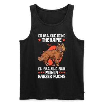 Ich brauche nur meinen Harzer Fuchs Hütefuchs - Männer Premium Bio Tank Top - Schwarz - Vorne - AI Model Male 178 light (178cm)