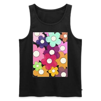 Bloomcore Aesthetic Flowers Flowercore - Men's Premium Organic Tank Top - black - Front - Michal (187cm)