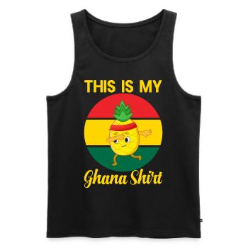 Ghana Holidays Afrique - Débardeur bio Premium Homme - noir - Devant - Michal (187cm)