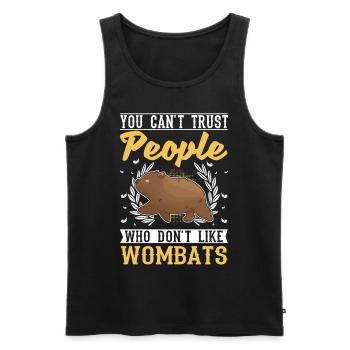 Wombat australien - Débardeur bio Premium Homme - noir - Devant - Michal (187cm)