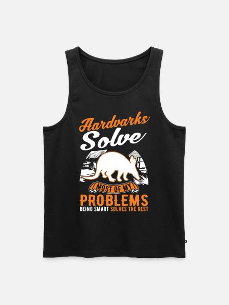 Erdferkel Geschenk Aardvark - Männer Premium Bio Tank Top - Schwarz