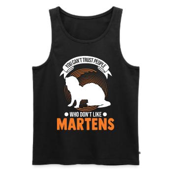 Marten Gift Mink Badger Pine Marten - Men's Premium Organic Tank Top - black - Front - AI Model Male 178 light (178cm)