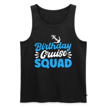 Birthday Cruise Squad - Men's Premium Organic Tank Top - black - Front - Michal (187cm)