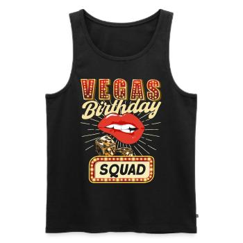 Las Vegas Birthday Squad - Männer Premium Bio Tank Top - Schwarz - Vorne - AI Model Male 178 light (178cm)