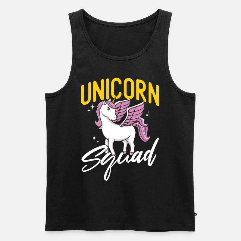 Unicorn Squad - Männer Premium Bio Tank Top - Schwarz