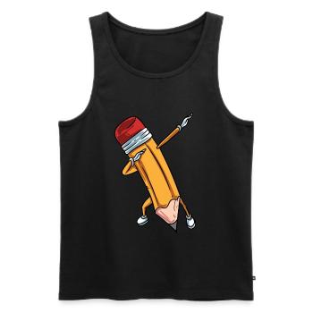 Bleistift Stift Schule - Männer Premium Bio Tank Top - Schwarz - Vorne - AI Model Male 178 light (178cm)
