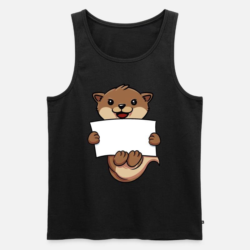 Seeotter Otter - Männer Premium Bio Tank Top - Schwarz