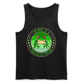 Red-eyed Tree Frog I'M More Of A Frogtastic Person - Men's Premium Organic Tank Top - black - Front - Michal (187cm)